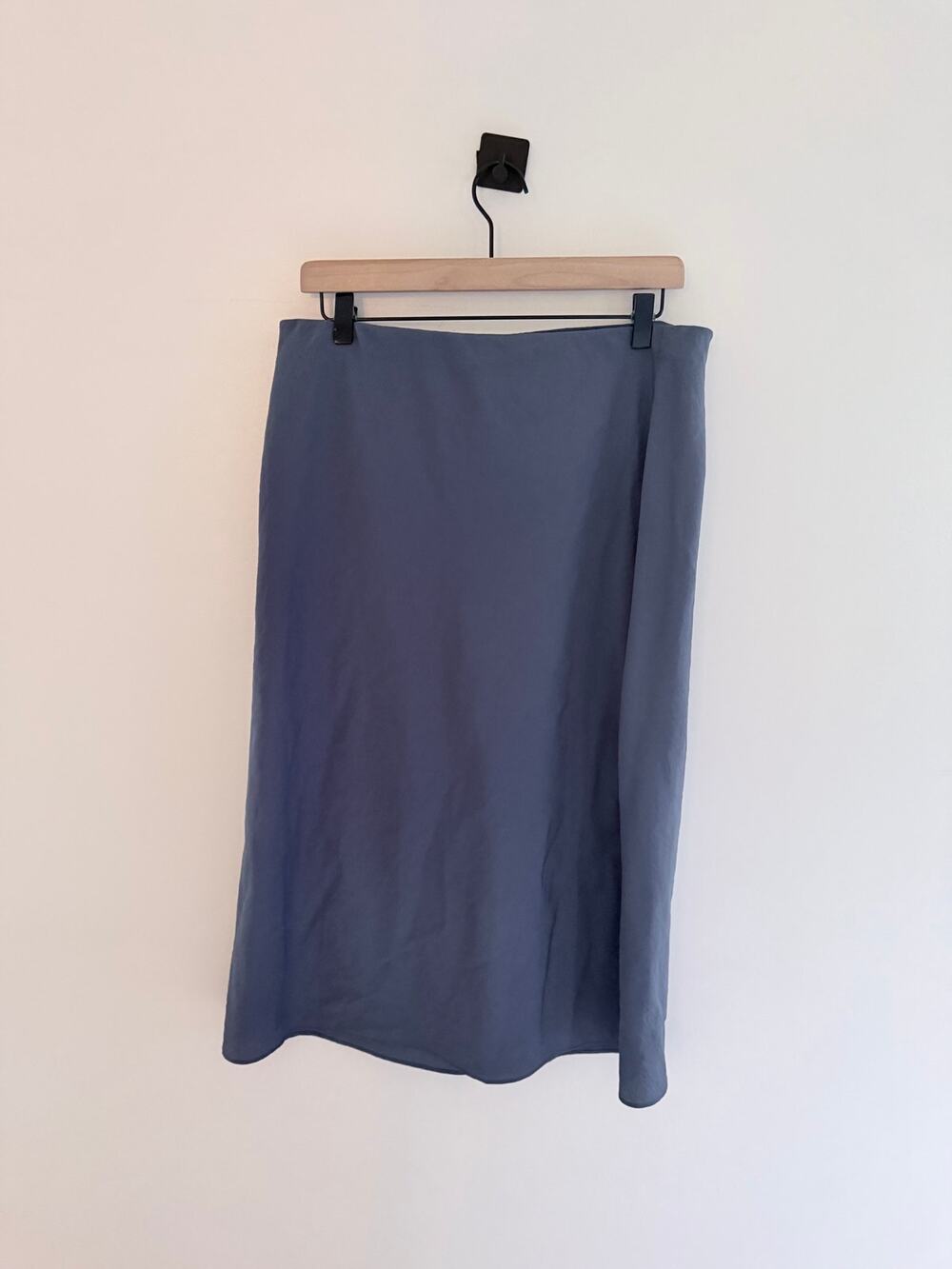 Madewell Women's Layton Midi Blue Gray Slip Skirt-Size 10